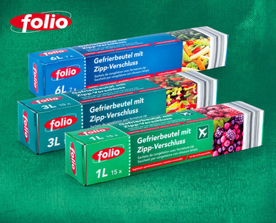 FOLIO Gefrierbeutel mit Zippverschluss