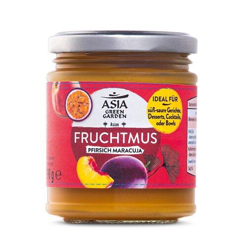 ASIA GREEN GARDEN Exotisches Fruchtmus, Pfirsich Maracuja