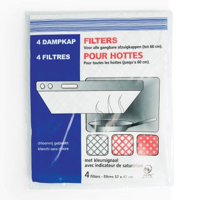 Dampkapfilters, 4 st.