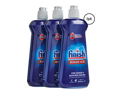 Finish Rinse Aid 3 x 500ml or Dishwasher Cleaner 3 x 250ml