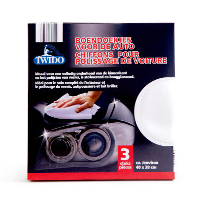 Chiffons de lustrage pour voiture, 3 pcs