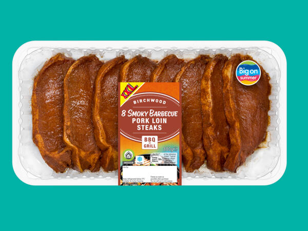 Birchwood 8 Smoky Barbecue Pork Loin Steaks