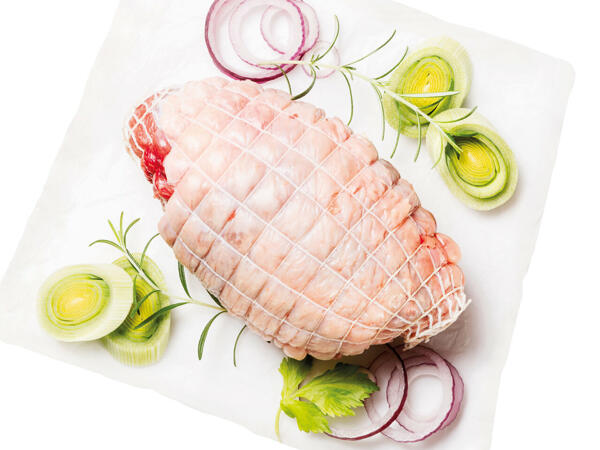 Frischer Puten-Rollbraten natur