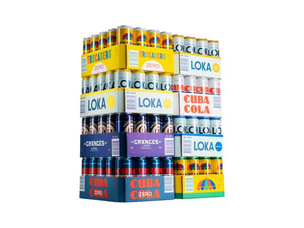 Loka kolsyrat vatten/ Cuba cola/ Trocadero/ Gränges lättöl
