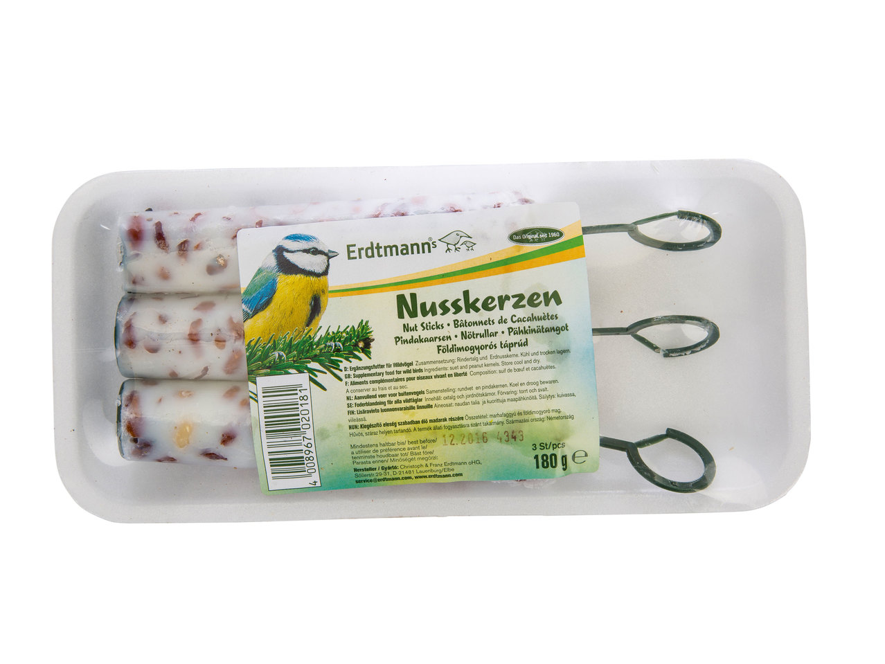 Bâtonnets de noix pour oiseaux
