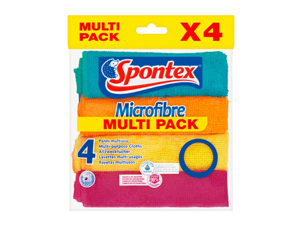 Spontex 4 Microfibre Cloths