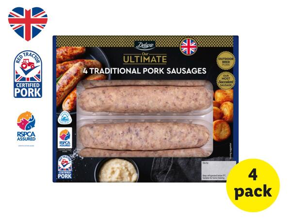 Deluxe 4 Ultimate British Pork Sausages