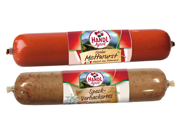 Handl Tiroler Mettwurst oder Tiroler Speck-Verhackertes