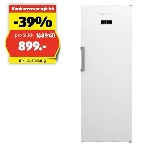 BEKO Gefrierschrank RFNE448E45WCH, No Frost, 404 Liter, 7278440818, Weiss