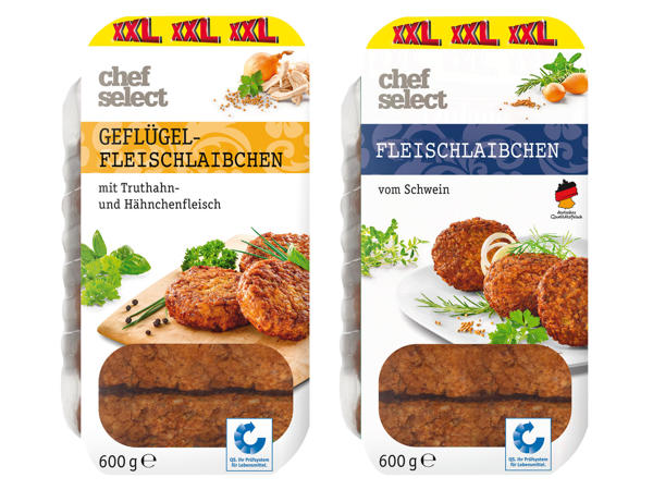 CHEF SELECT Fleischlaibchen 500 g + 100 g gratis