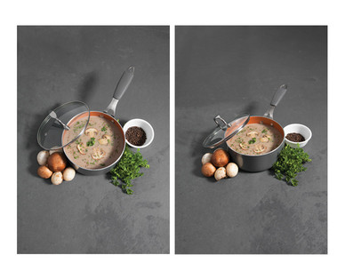 Crofton Chef's Collection Copper Nonstick 12" Fry Pan or 3-Quart Saucepan