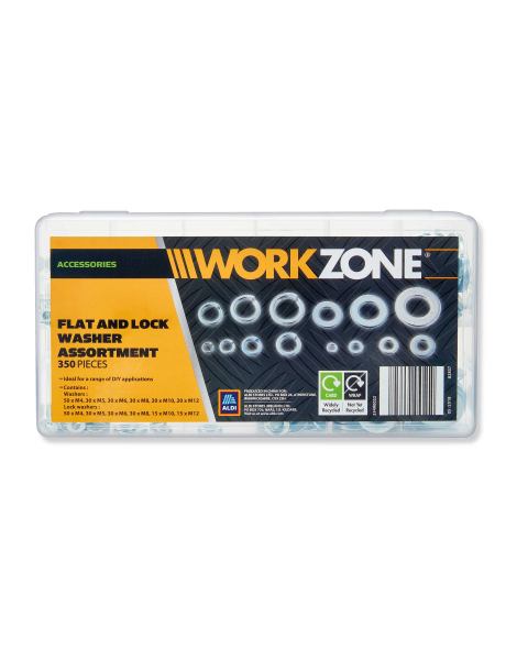 Flat & Lock Washer Set 350 Piece