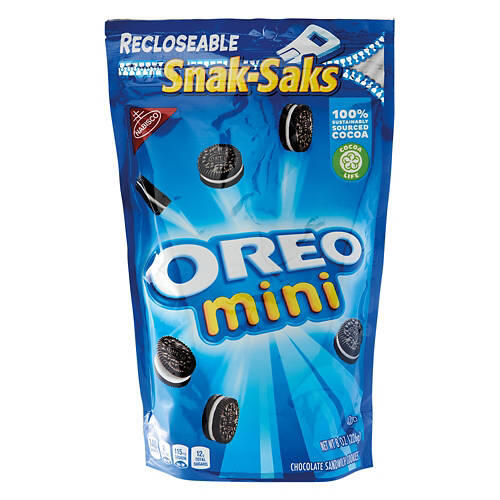 Snak Sak Mini Oreo Chocolate Sandwich Cookies, 8 oz