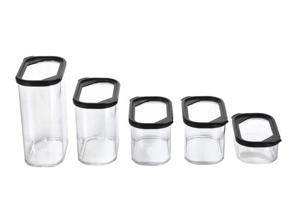 Silvercrest Black Food Storage Containers - 5 Pack