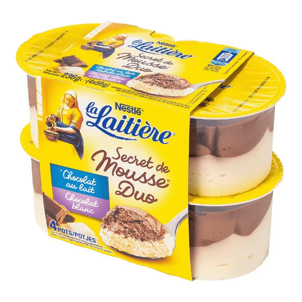 LA LAITIÈRE(R) 				Duoschokoladenmousse, 4 St.