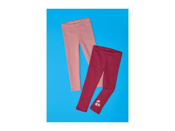 Lupilu Kids' Red & Pink Thermal Leggings - Pack of 2