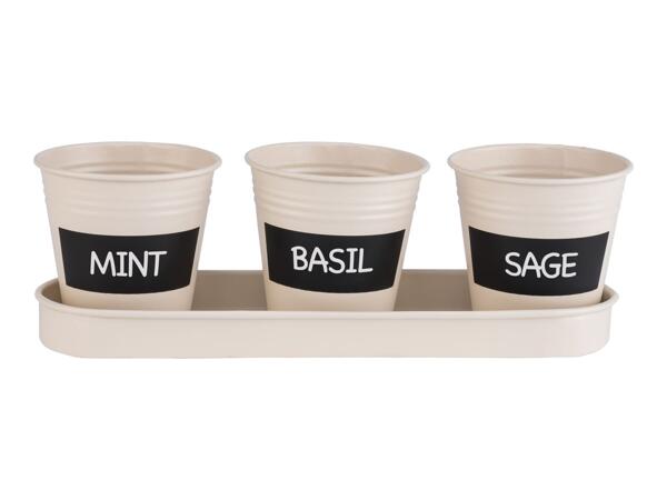 Parkside Herb Pots - Beige