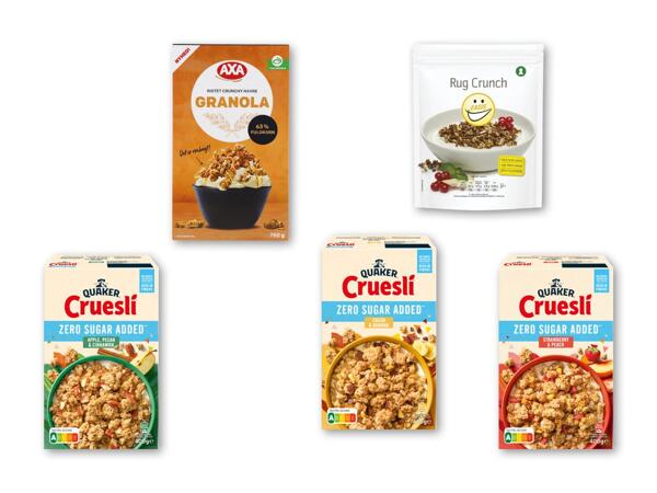 Granola, rug crunch, eller cruesli