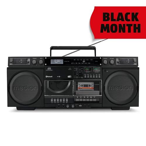 MEDION(R) LIFE(R) Retro-Boombox P66538 schwarz