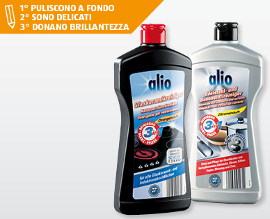Detergente per vetroceramica/ acciaio inossidabile e metalli non ferrosi 3 in 1ALIO