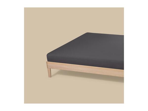 Grey Jersey Fitted Sheet - King
