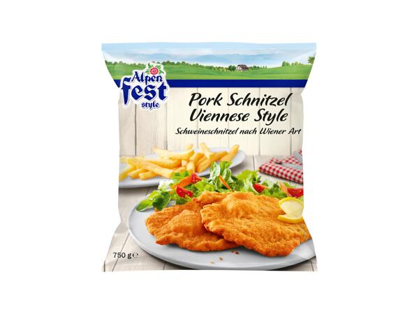 Viennese style pork schnitzel