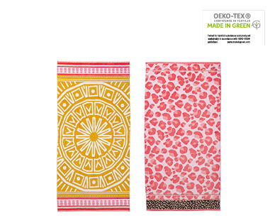 Velour Jacquard Beach Towel