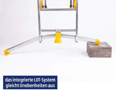 WORKZONE Aluminium-Kombileiter, 3-teilig