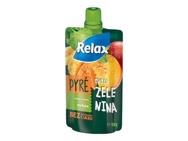 Relax snack ovocné a zeleninové pyré