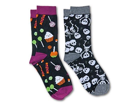 Men's or Ladies 2 Pack Halloween Socks