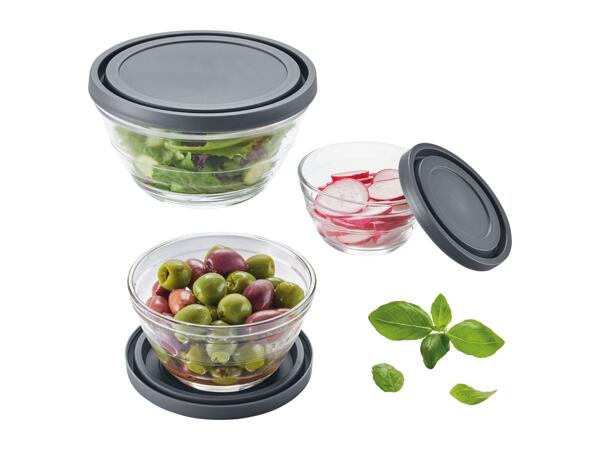 Livarno Home Grey Glass Bowl Set - 5 Pack