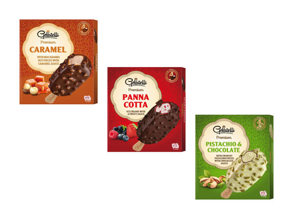 Glace premium avec coulis