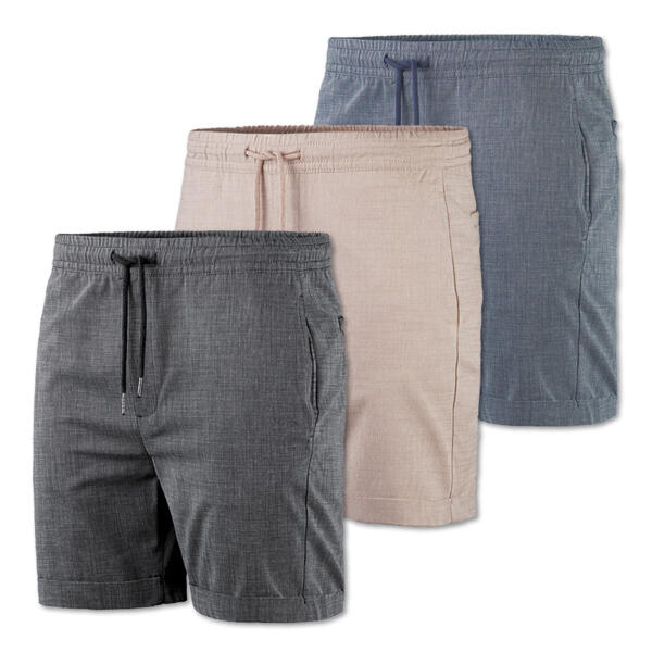 Shorts mit Leinenstruktur