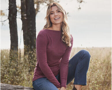 Women's Merino Scoop or Boat Neck Top