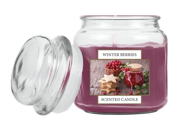Scented candle with lid