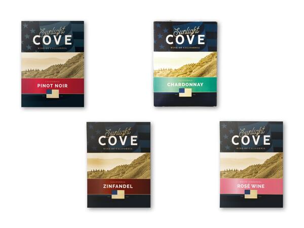 Sunlight Cove Zinfandel, Chardonnay, Pinot Noir eller rosé