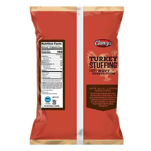 Turkey & Stuffing Flavored Wavy Potato Chips, 9.5 0z