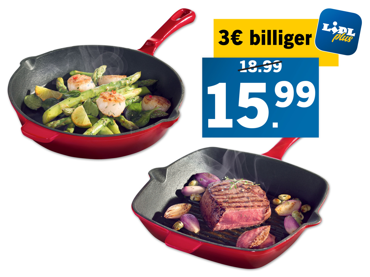 ERNESTO(R) Gusseisen-Pfanne/Grillpfanne