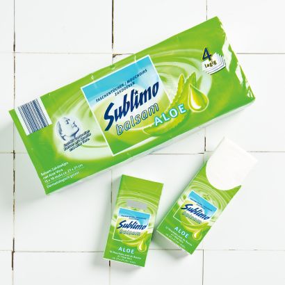 Mouchoirs avec lotion, pack de 15