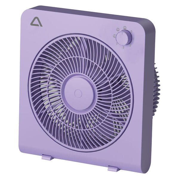AMBIANO Purple Quiet Box Fan - 10"