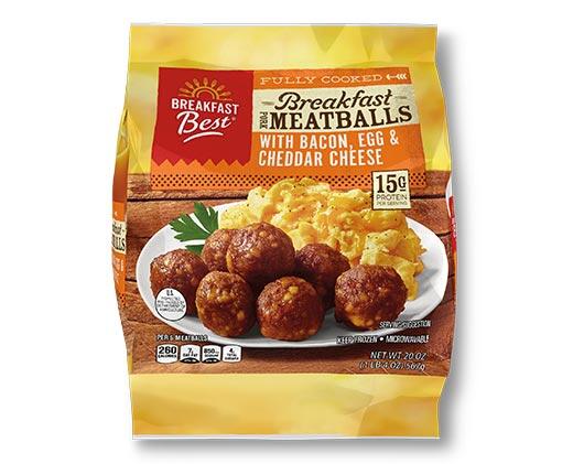 Breakfast Best French Toast or Bacon Egg & Cheese Meatballs