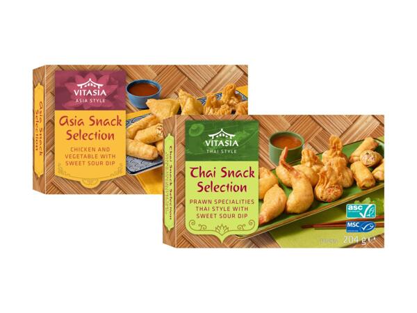 Selection of Asian Appetizers with Dip Sauce