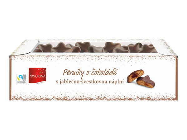 PERNÍČKY V ČOKOLÁDĚ S JABLEČNO-ŠVESTKOVOU NÁPLNÍ