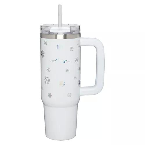 30 oz Thirst Crusher Tumbler, White, Snowflakes