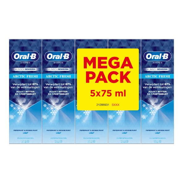 ORAL-B(R) 				Zahnpasta 3D-White Arctic Fresh, 5 St.