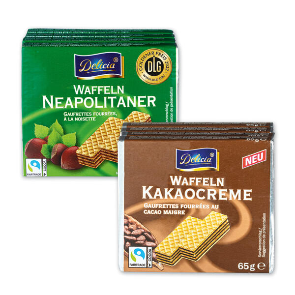 Waffeln gefüllt