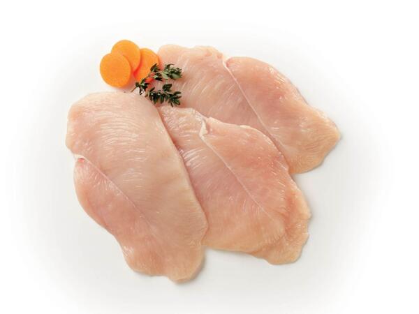 Chicken breast slices
