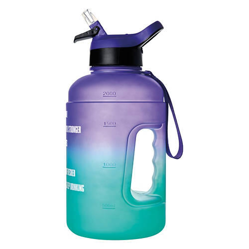 Hydration Tracker Water Bottle, Purple/Aqua