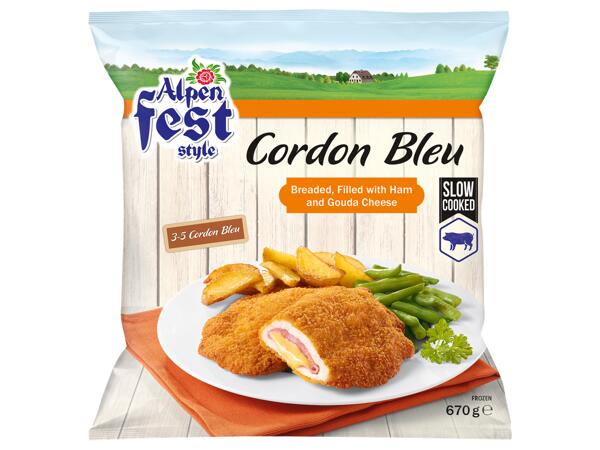 Schnitzel med ost och skinka