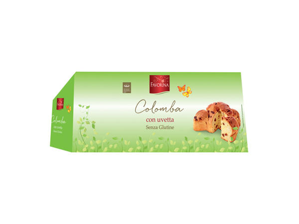 Gluten-free Colomba with with raisins